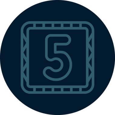 Kişisel ve ticari kullanım için 5 beş simge...