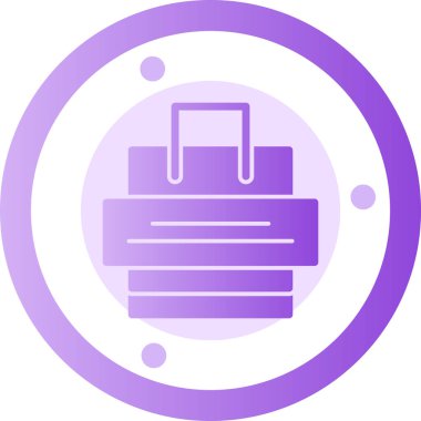 vektör evrak çantası simgesi, basit vektör illüstrasyonu