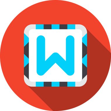 bir harfin düz dizayn simgesi