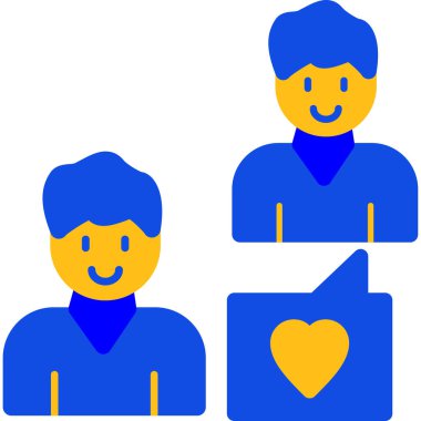 Kalp. Web simgesi basit illüstrasyon