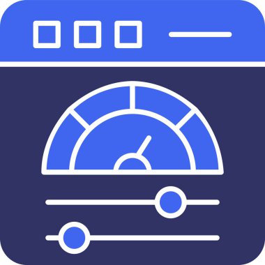 Hız göstergesi. Basit tasarım düz resimleme