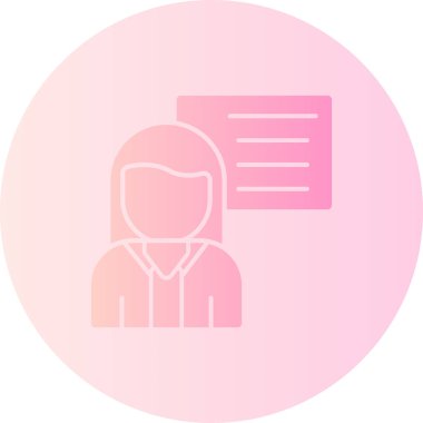 Bir kadın simgesinin vektör illüstrasyonu