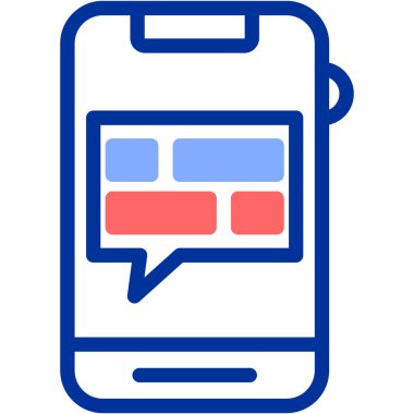 Konuş. Web simgesi basit illüstrasyon