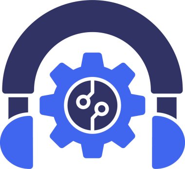 Kulaklıklar. Web simgesi vektör illüstrasyonu