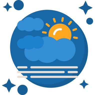 Hava durumu simgesi, vektör illüstrasyonu