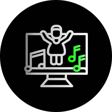 Bilgisayarı olan bir adamın vektör çizimi