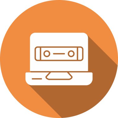 Bilgisayar pc simgesinin vektör illüstrasyonu