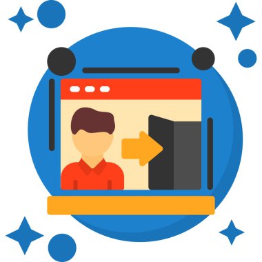 Bilgisayar. Basit düz resimleme