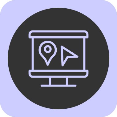 GPS konum simgesi. vektör illüstrasyonu