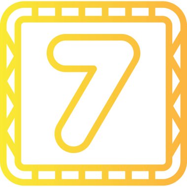 7 numaralı simge sembolü tasarımı