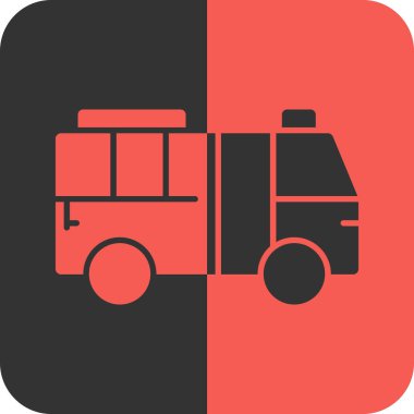 Acil durum araba simgesi, vektör illüstrasyonu