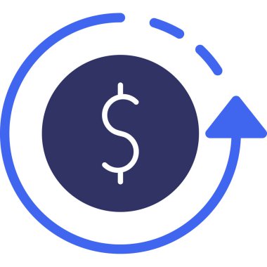 Dolar. Web simgesi basit tasarım