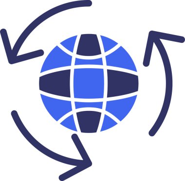 Küresel bir simgenin vektör illüstrasyonu