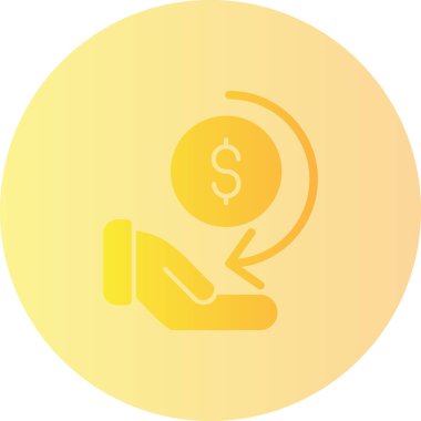 Dolar. Web simgesi basit illüstrasyon