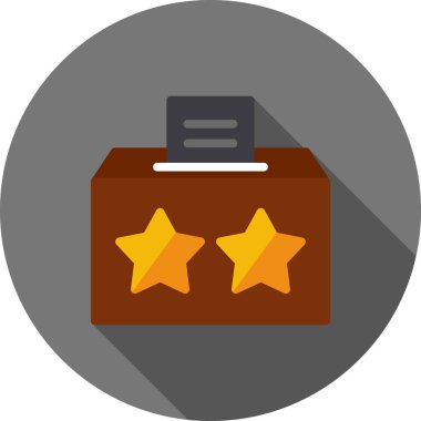 En sevilen yıldızın düz simgesi