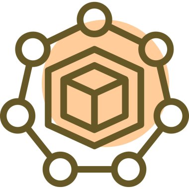 küp web simgesi basit illüstrasyon