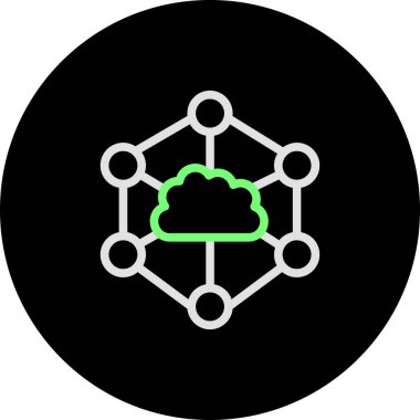 Bulut hesaplama simgesi. vektör illüstrasyonu