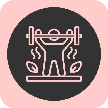 Spor salonu. Web simgesi basit illüstrasyon