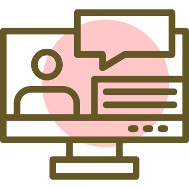 bilgisayar ekranı simgesi, vektör illüstrasyonu