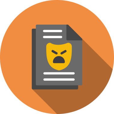 belge dosya düz vektör simgesi