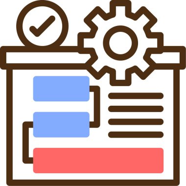 Kontrol listesi web simgesi, basit vektör illüstrasyonu