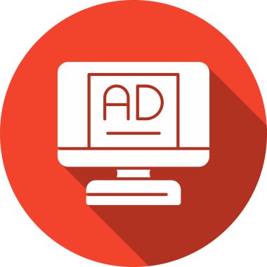 Reklam reklam pazarlama simgesi düz stil