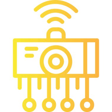 Bir kamera simgesinin vektör illüstrasyonu