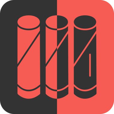 Beyaz arkaplanda izole edilmiş kırmızı tüp diş macunu simgesi. vektör illüstrasyonu