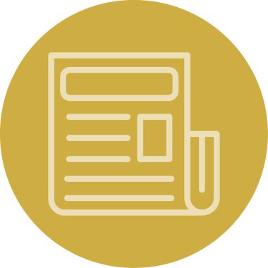 Belge. Web simgesi basit illüstrasyon