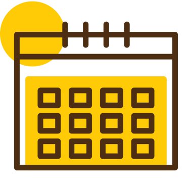 Takvim çizelgesi. renk illüstrasyonu