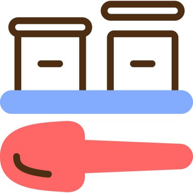 Çikolatalı tatlı ikonu ana hatlarıyla dolu.