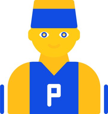 Beyzbol şapkalı çocuk, illüstrasyon, beyaz arka planda vektör.