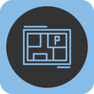 Eşsiz Harita Vektör Kabartma Simgesi