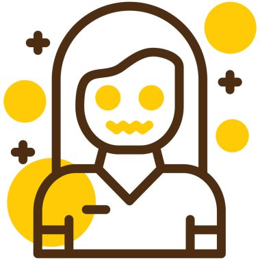 Cadılar Bayramı. Web simgesi basit illüstrasyon