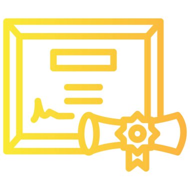 Sertifika. Web simgesi basit tasarım