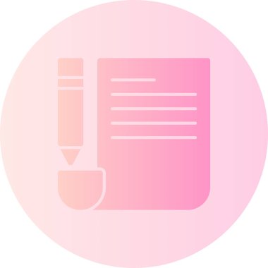 Bir kalem simgesinin vektör illüstrasyonu