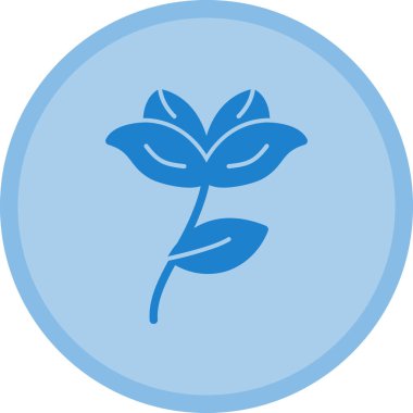 Çiçek. Web simgesi basit illüstrasyon