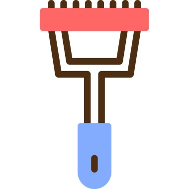 Kürek vektör renk çizgisi simgesi