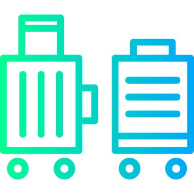 Moda tarzı arka planda bagaj simgesi