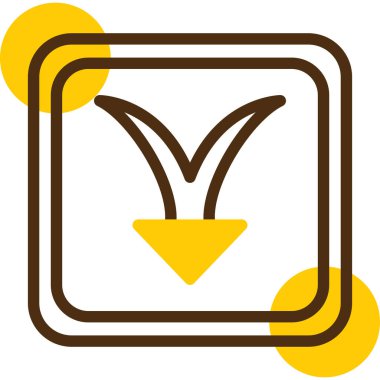 Bir çiçek simgesinin vektör illüstrasyonu