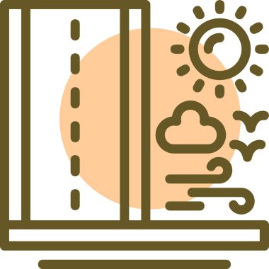 güneş web simgesi, basit vektör illüstrasyonu