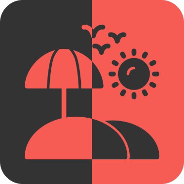 şemsiye simgesi vektör illüstrasyonu