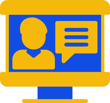 Sohbet simgesinin vektör illüstrasyonu