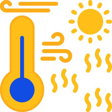 iklim termometresi soğuk simgesi doldurulmuş dış hat biçiminde