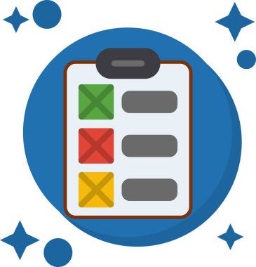 Kontrol listesi. Web simgesi basit illüstrasyon