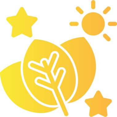 Bir güneş simgesinin vektör illüstrasyonu