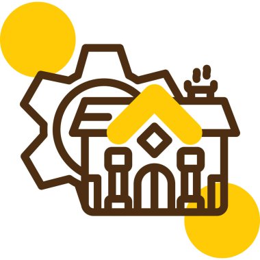 Bir ev simgesinin vektör illüstrasyonu