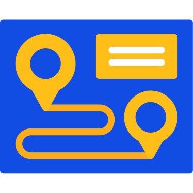 Harita. Web simgesi basit illüstrasyon