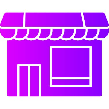 Dükkan. Web simgesi basit illüstrasyon