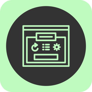 Tarayıcı ayarı simgesi soyut arkaplanda izole edildi